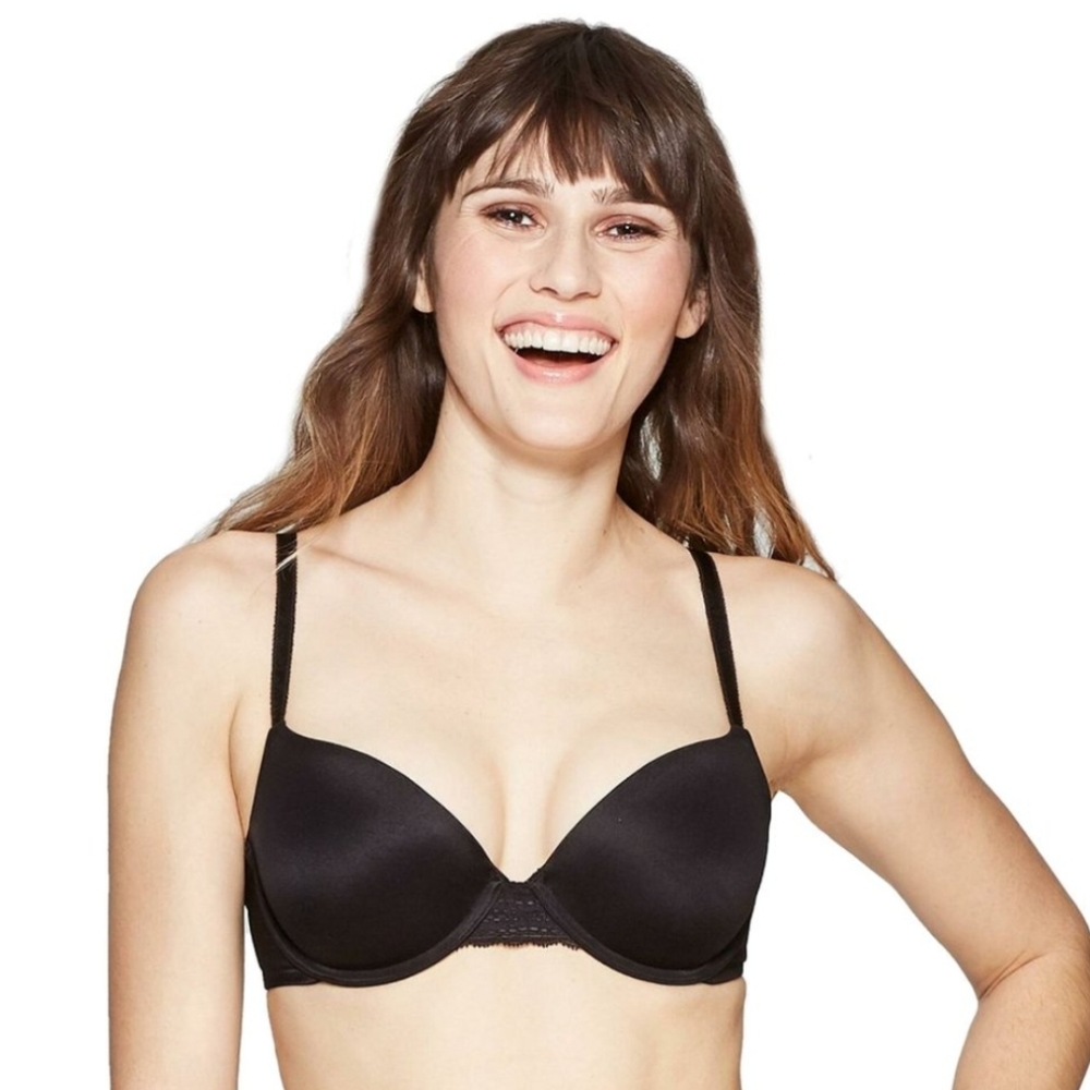 NWT Auden The Daydream Demi Light Lift T-shirt Bra in Black Size 36D